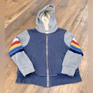 Boys Hannah Andersson Faux Shearling Zip-Up Hoodie Size 100/4